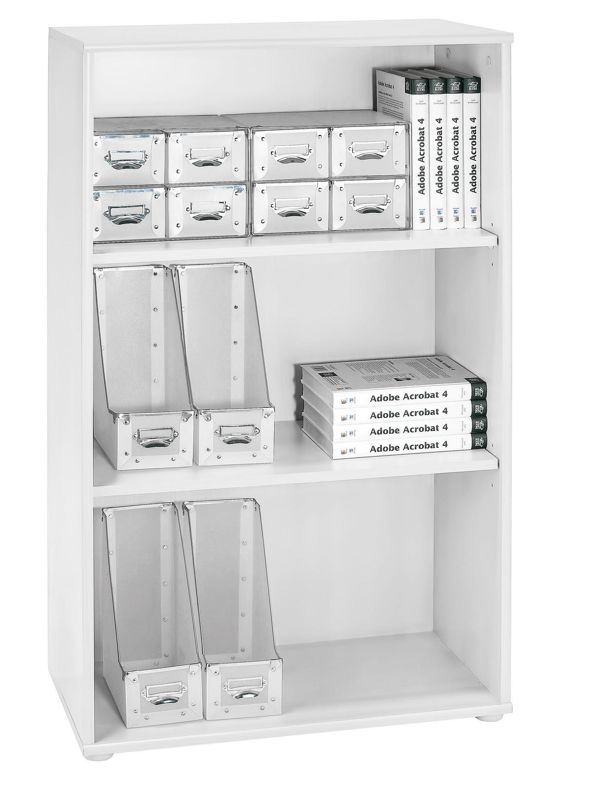 Polc Fehér 2 Polclappal Josef - fehér, Modern, faalapú anyag (60/110/30cm)