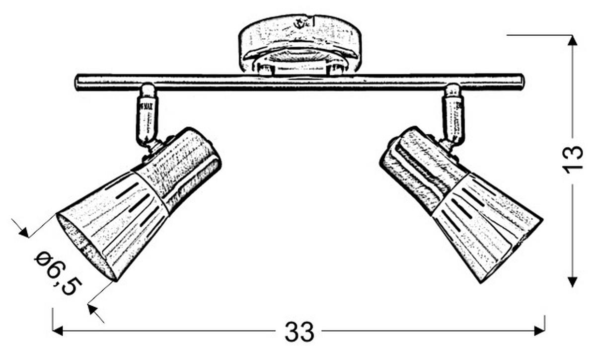 Reflektor Stropni 92-84487 - Basics, metal (33/13/8cm)