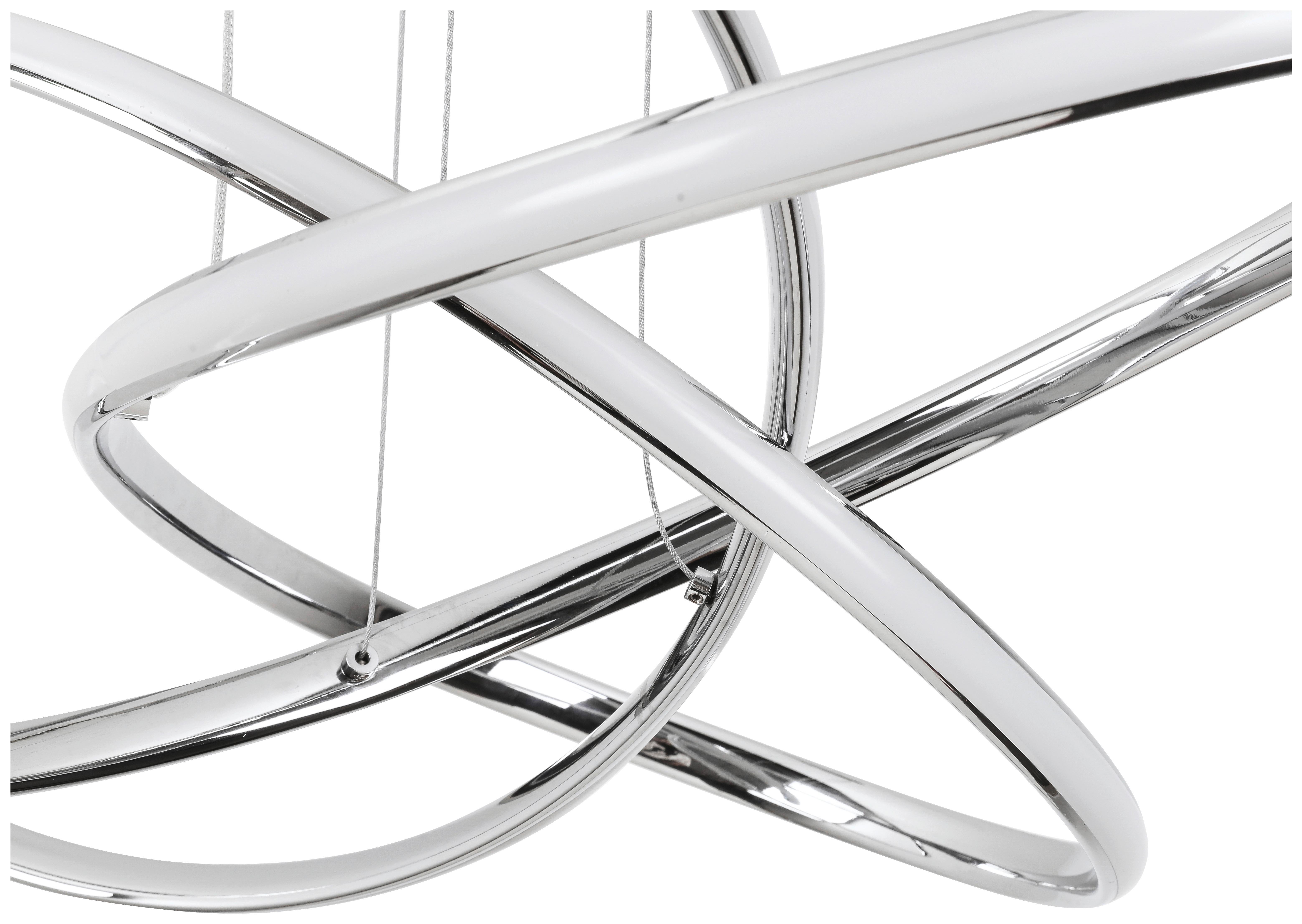 LED-HÄNGLAMPA LENORE - kromfärg, Modern, metall/plast (60/120cm) - Premium Living
