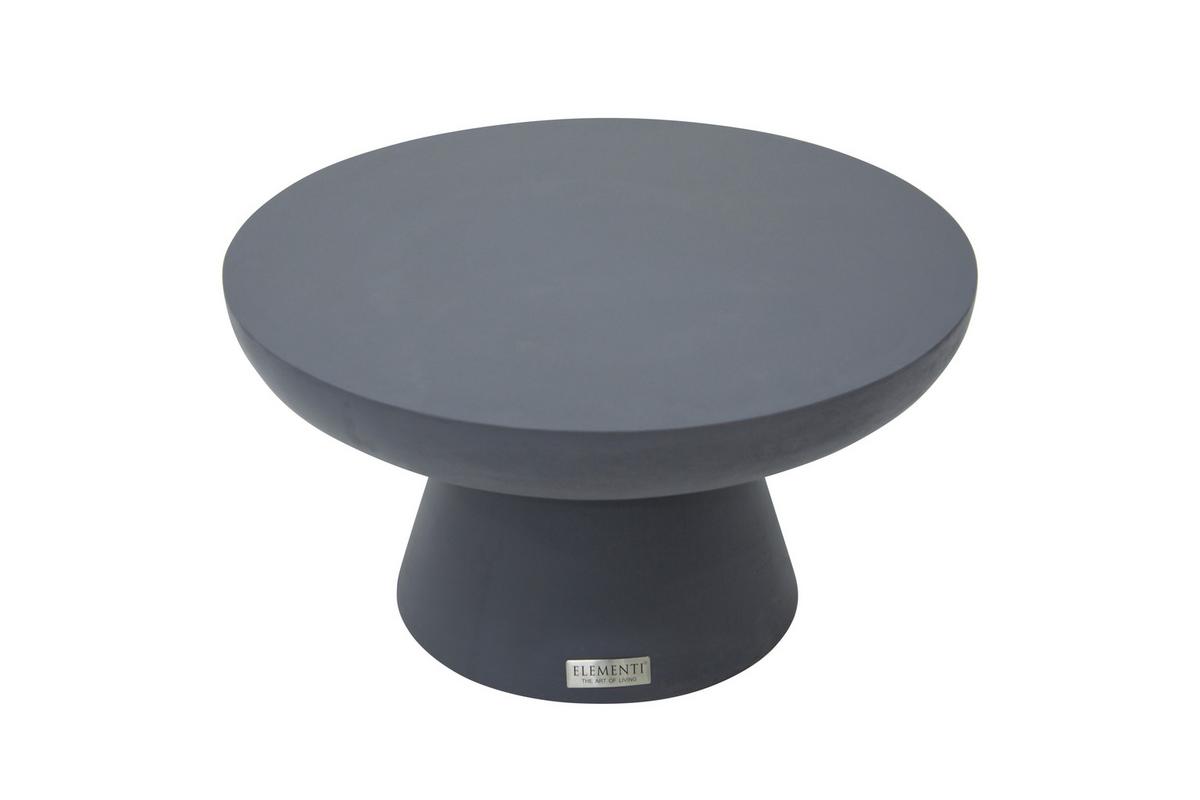 Loungetisch Kylix Faserbeton Dunkelgrau - Dunkelgrau, MODERN, Stein (86/86/35,6cm) - Gardenson