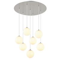 Led Viseća Svjetiljka Riha - bijela/boje nikla, Design, staklo/metal (55/120cm) - Globo