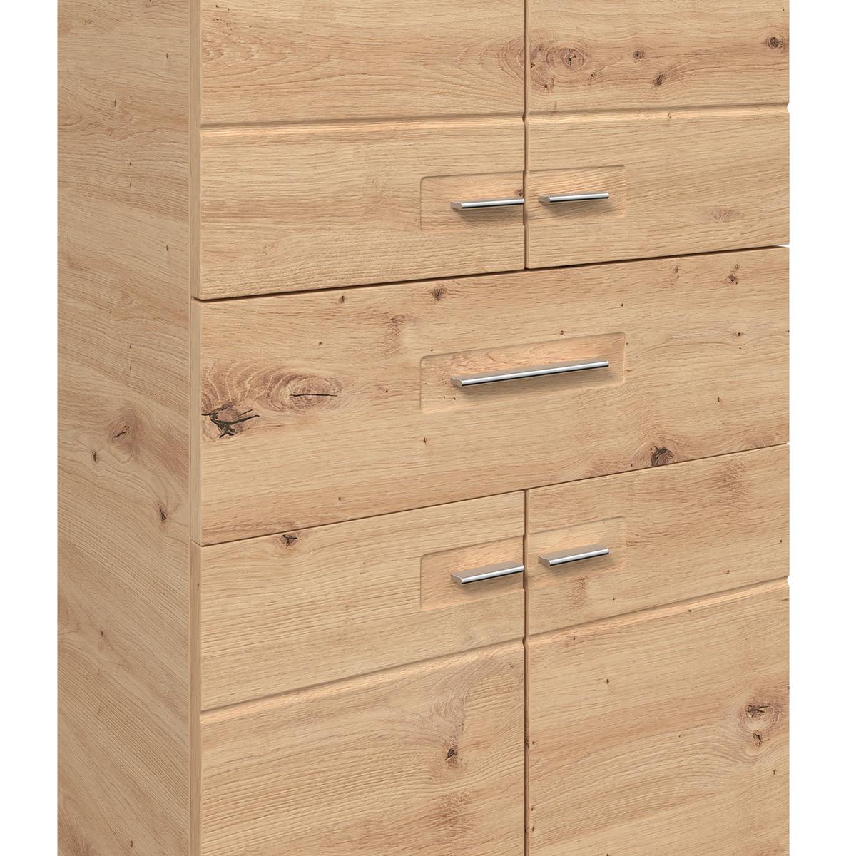 Dulap mediu Avensis - culoare lemn stejar, Modern, material pe bază de lemn (60/128,5/33cm) - Luca Bessoni