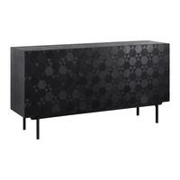 Sideboard Roma ca. 150x78 cm MDF Schwarz - Schwarz, MODERN, Holz/Metall (150/78/40cm) - Bessagi Home