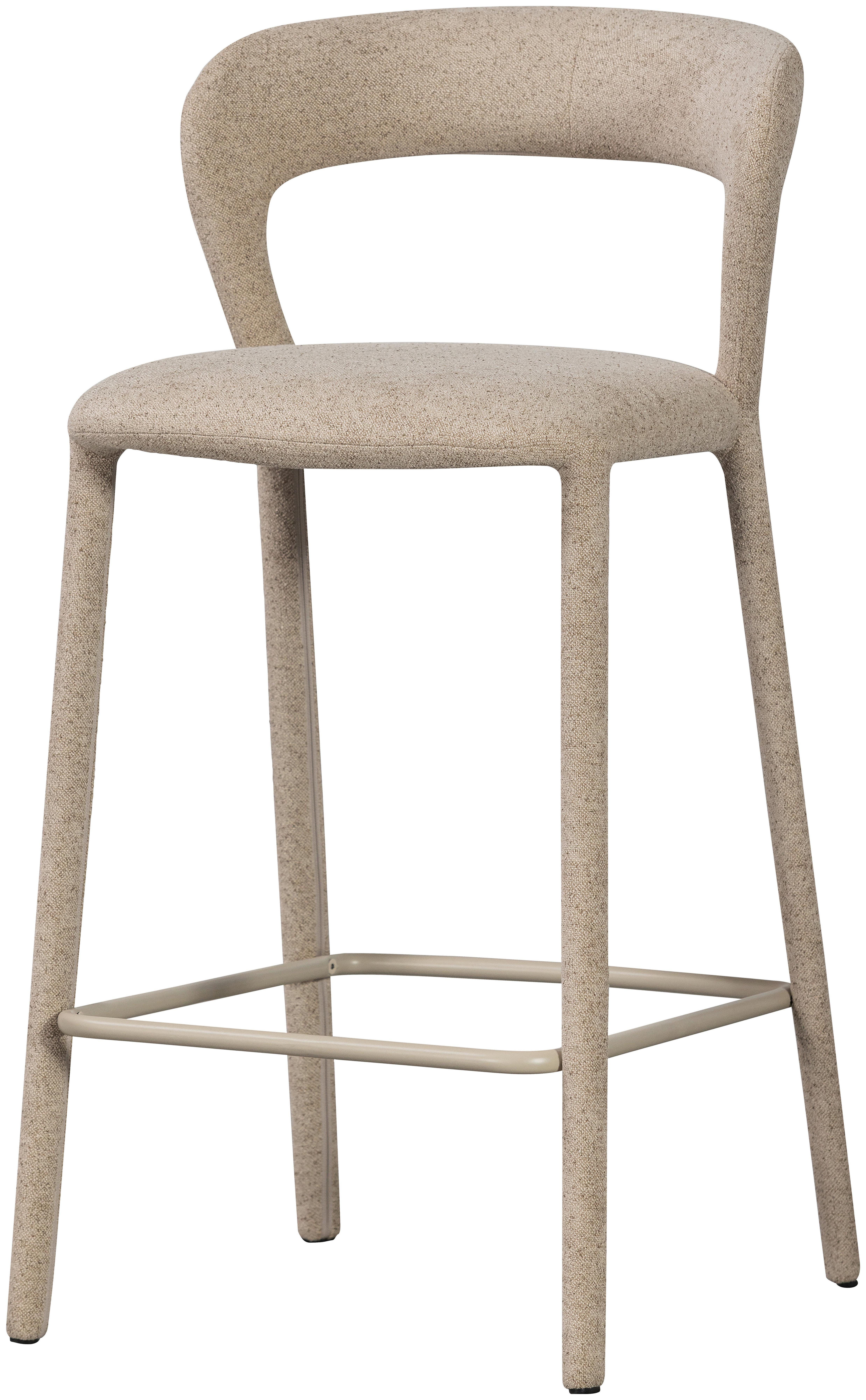 Barhocker Noble Sandfarben B: 48cm - Sandfarben, MODERN, Textil (48/95/52cm) - Livetastic