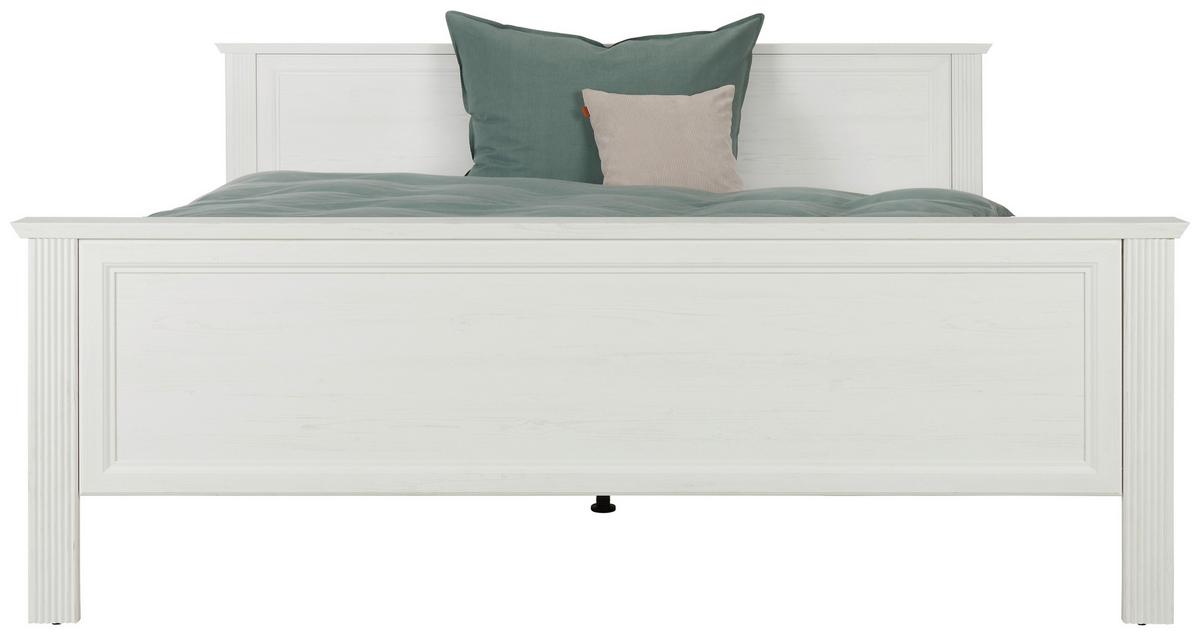 Bett Marilou Weiß ca. 180x200cm - Weiß, ROMANTIK / LANDHAUS, Holzwerkstoff (180/200cm) - Zandiara