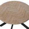 Tischgruppe Eolona Creme 5-tlg. - eukalyptusträ färg/svart, Modern, metall/trämaterial (120/76/120cm) - Bessagi Home