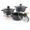 SET DE CASSEROLES MIA -AKT- - clair/Transparent, KONVENTIONELL, métal/matière synthétique - Mömax