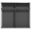 GARDEROB MED SKJUTDÖRRAR GARD 245 -TOP- - vit/svart, Klassisk, metall/trämaterial (245/217/61cm) - Mömax