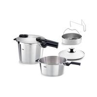 ZESTAW SZYBKOWARÓW 602-410-13- 090/0 FISSLER - kolor stalowy, Basics, metal (3,5 / 6,0l) - Fissler
