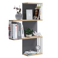 Wandboard Dolira - Eichefarben/Anthrazit, Design, Holzwerkstoff (68/98/19cm) - Livetastic