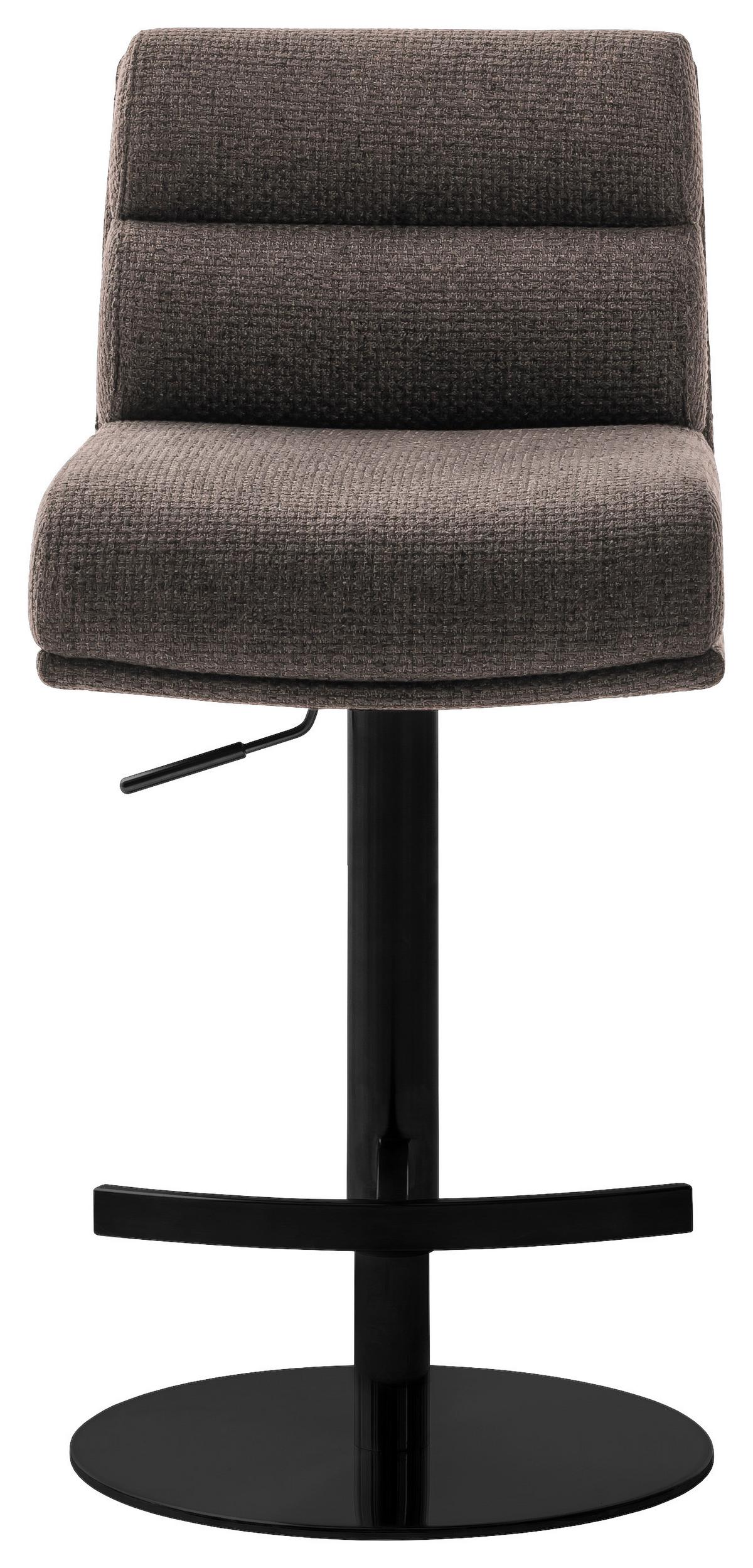 STOŁEK BAROWY LEXINGTON - czarny/cappuccino, Design, metal/tkanina (43/84/52cm) - Dieter Knoll