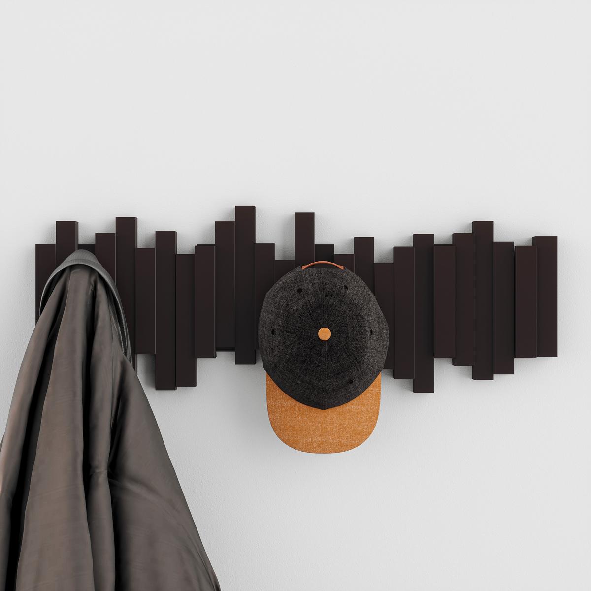 WIESZAK ŚCIENNY 318211-213 - brązowy, Basics, tworzywo sztuczne (49/18/3cm) - Umbra