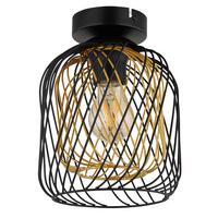 DECKENLEUCHTE 15965DS DICHTI - Goldfarben/Schwarz, Basics, Metall (18/24,5cm) - Globo