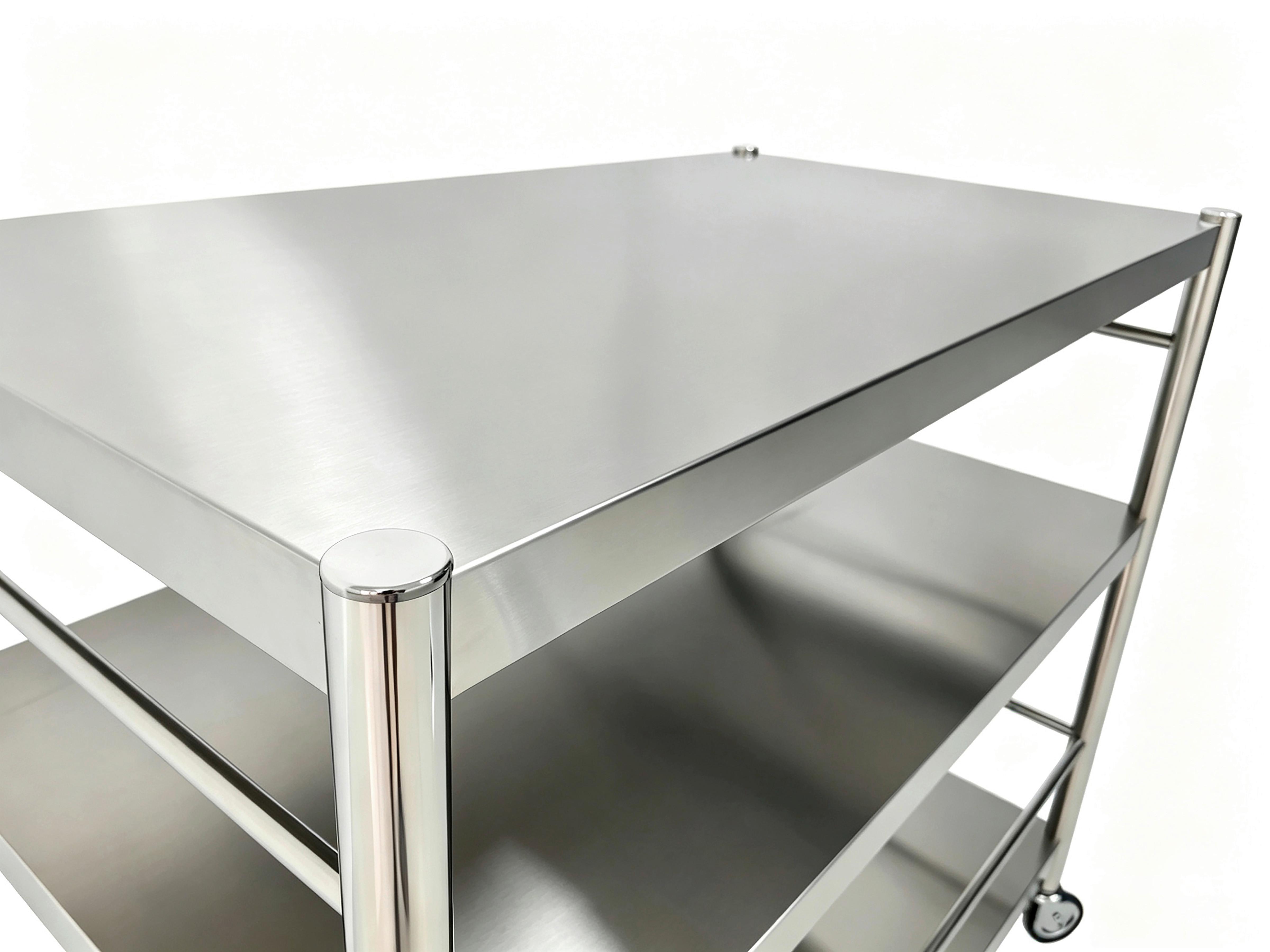 SERVERINGSVAGN SANDRO -EXKLUSIV- - silver/svart, Klassisk, metall/plast (95/88/55cm) - Mömax