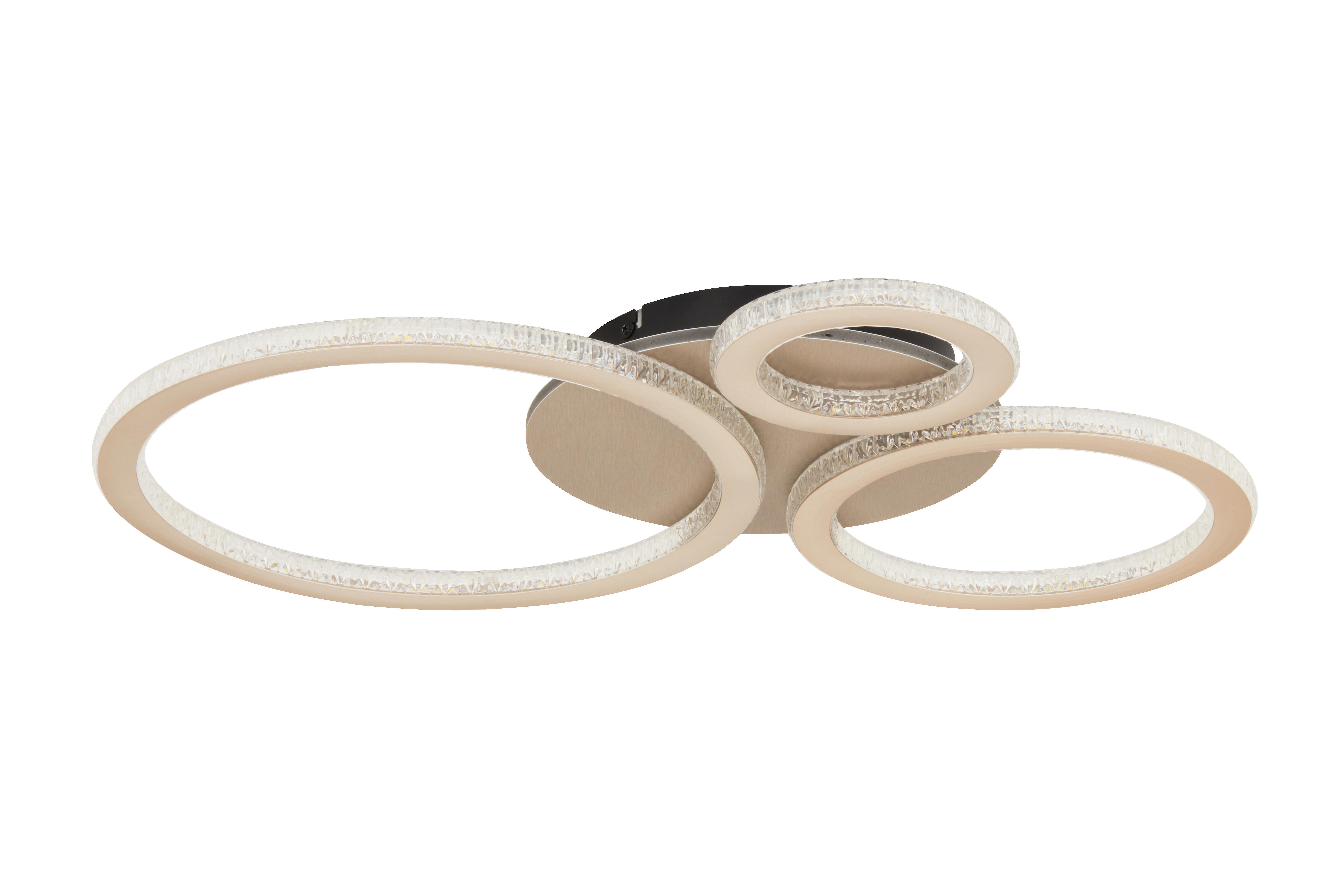 LED-Deckenleuchte Rivo Champagnerfarben max. 40 Watt - Champagner, MODERN, Kunststoff/Metall (61,5/40/6cm)