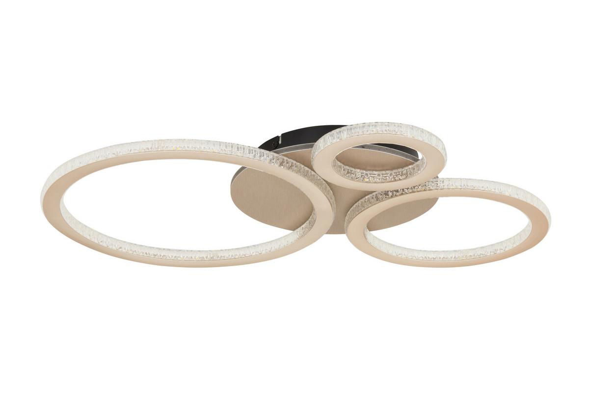 LED-Deckenleuchte Rivo Champagnerfarben max. 40 Watt - Champagner, MODERN, Kunststoff/Metall (61,5/40/6cm)