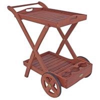 Servierwagen Toledo ca. 80x54x88 cm Holz geölt - Eukalyptusholzfarben, Basics, Holz (80/54/88cm) - Gardenson