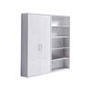 Aktenschrank Office Edition Sw Set 1 hoch Grau/Weiß - Weiß Hochglanz/Grau, MODERN, Holzwerkstoff (168,8/185,6/33cm) - MID.YOU