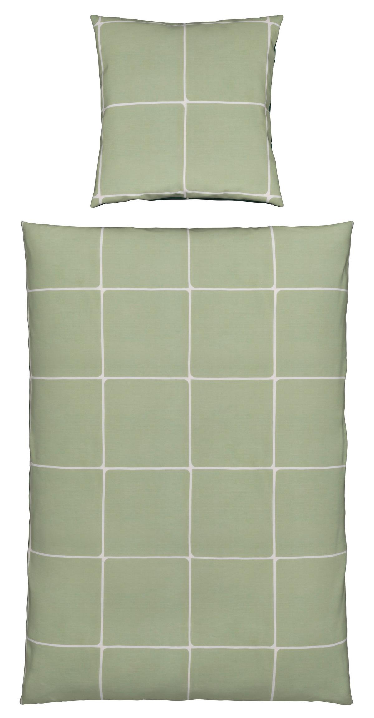 Linnea Wende XL Weiß/Salbei/Grün ca. 155x220cm - Waldgrün/Salbeigrün, MODERN, Textil (155/220cm) - Modern Living