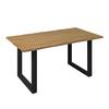 MATBORD FILO - svart/akaciefärgad, Modern, metall/trä (160/76/90cm) - Bessagi Home