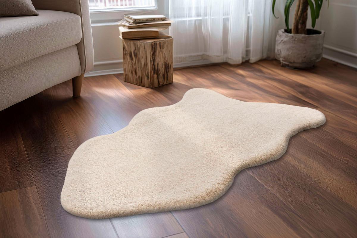 Hochflorteppich Cosy Sheepskin 525 Beige 60x90 - Beige, Basics, Textil (60/90cm) - Kayoom