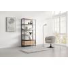 HYLLA BONO - Sonoma ek/svart, Modern, metall/trämaterial (95/180/35cm) - Mömax