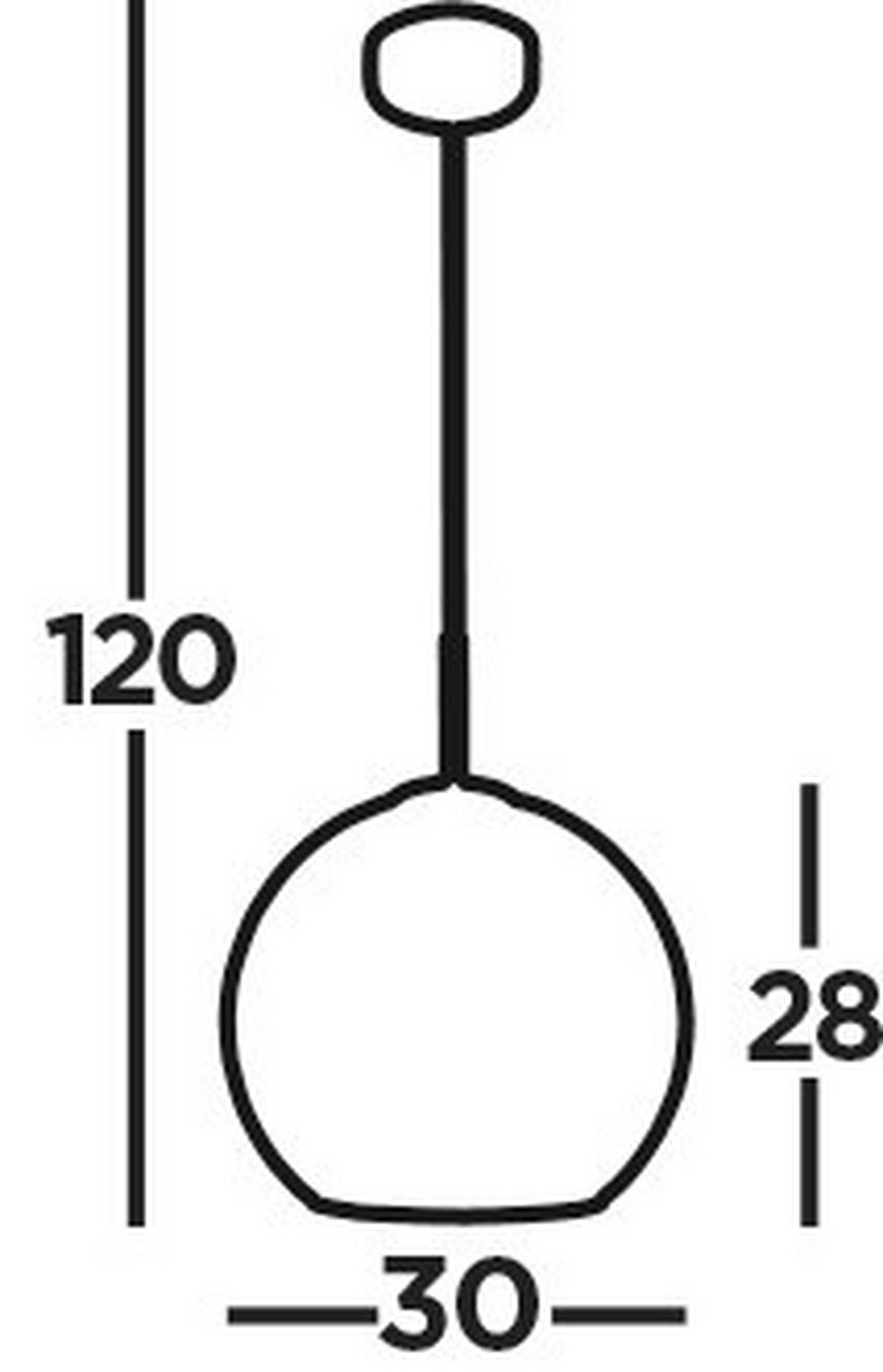 LAMPA WISZĄCA AMSTERDAM 1031-1SM - czarny, Design, metal/szkło (30/120cm)