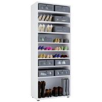 Schuhschrank Vandol I 9 Ot - Weiss, Design, Holzwerkstoff (71/180/37cm) - MID.YOU
