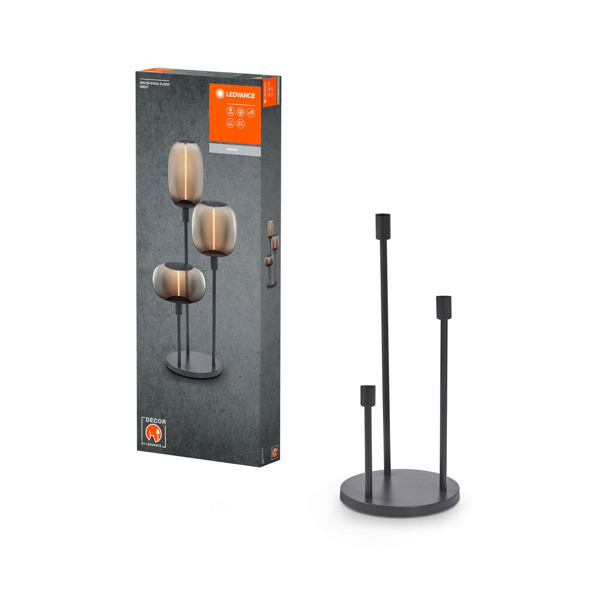 PODSTAWA LAMPY DECOR STICK FLOOR - ciemnoszary, Basics, metal (32/78cm) - Ledvance