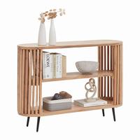 Konsole Maddi Naturfarben/Schwarz - Schwarz/Naturfarben, LIFESTYLE, Holz/Metall (120/85/33cm) - Mömax