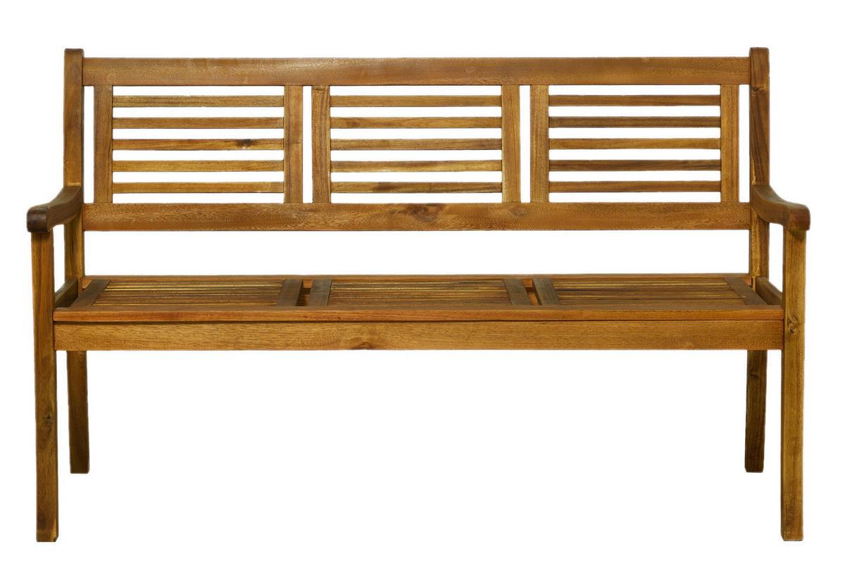 Gartentischgruppe 4-tlg. Naturfarben Akazienholz - Naturfarben, Natur, Holz - Gardenson