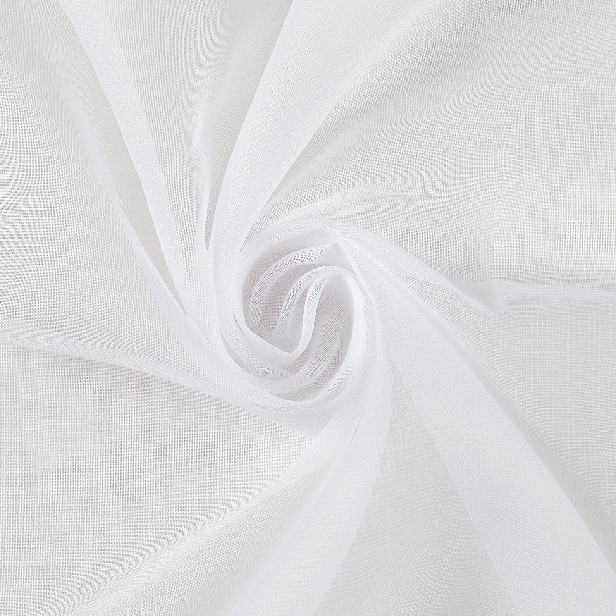 Fertigvorhang Leo Transparent in Weiß ca. 140x145cm - Weiß, Textil (140/145cm) - Modern Living