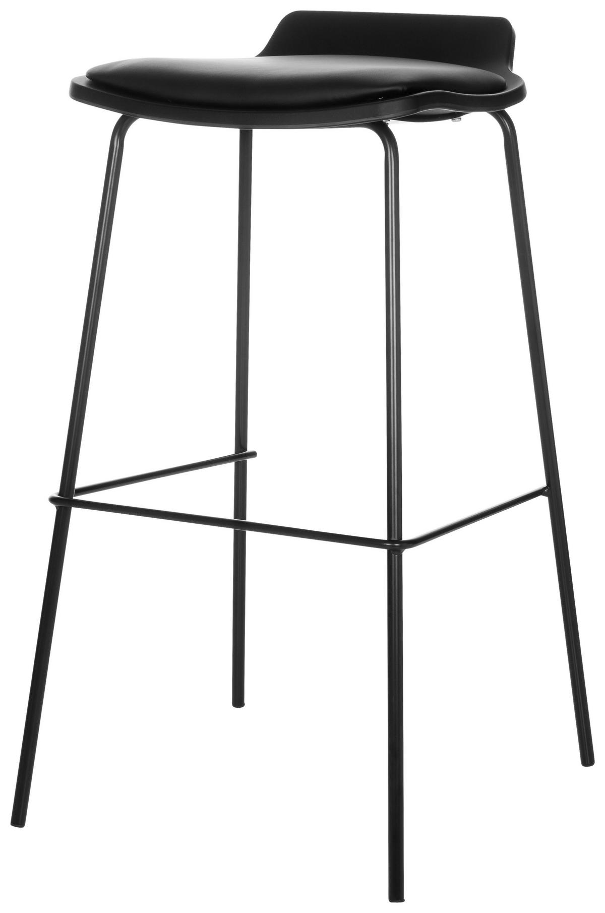 Barski Stol Lonso 10, Črna - črna, Basics, kovina/tekstil (47/82/49cm) - MID.YOU