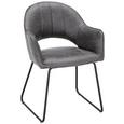 Stuhl in Anthrazit/Schwarz - Anthrazit/Schwarz, MODERN, Textil/Metall (60/84/62cm) - Modern Living Stuhl in Anthrazit/Schwarz - Anthrazit/Schwarz, MODERN, Textil/Metall (60/84/62cm) - Modern Living
