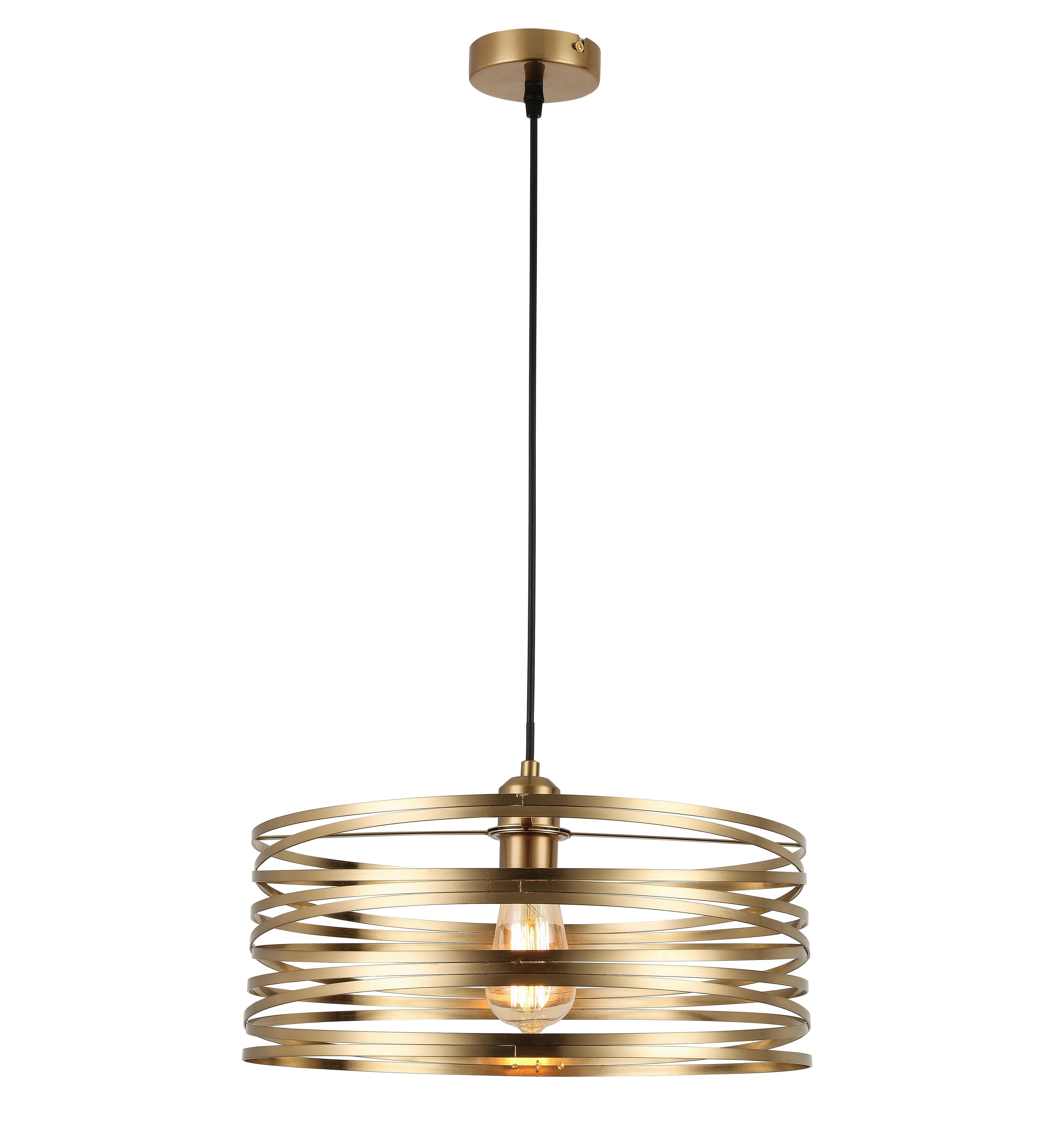 Hängeleuchte Silvain max. 40 Watt - Messingfarben/Schwarz, MODERN, Kunststoff/Metall (40/120cm) - Modern Living