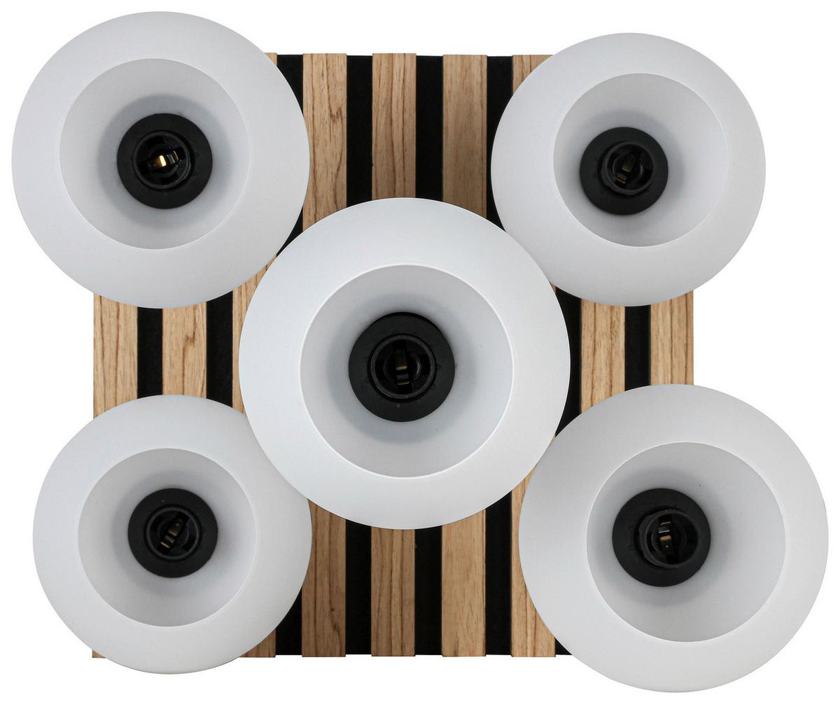 LAMPA WISZĄCA TAIRA - kolor dębowy/czarny, Trend, materiał drewnopochodny/metal (38/39/59cm) - Collett's Monde