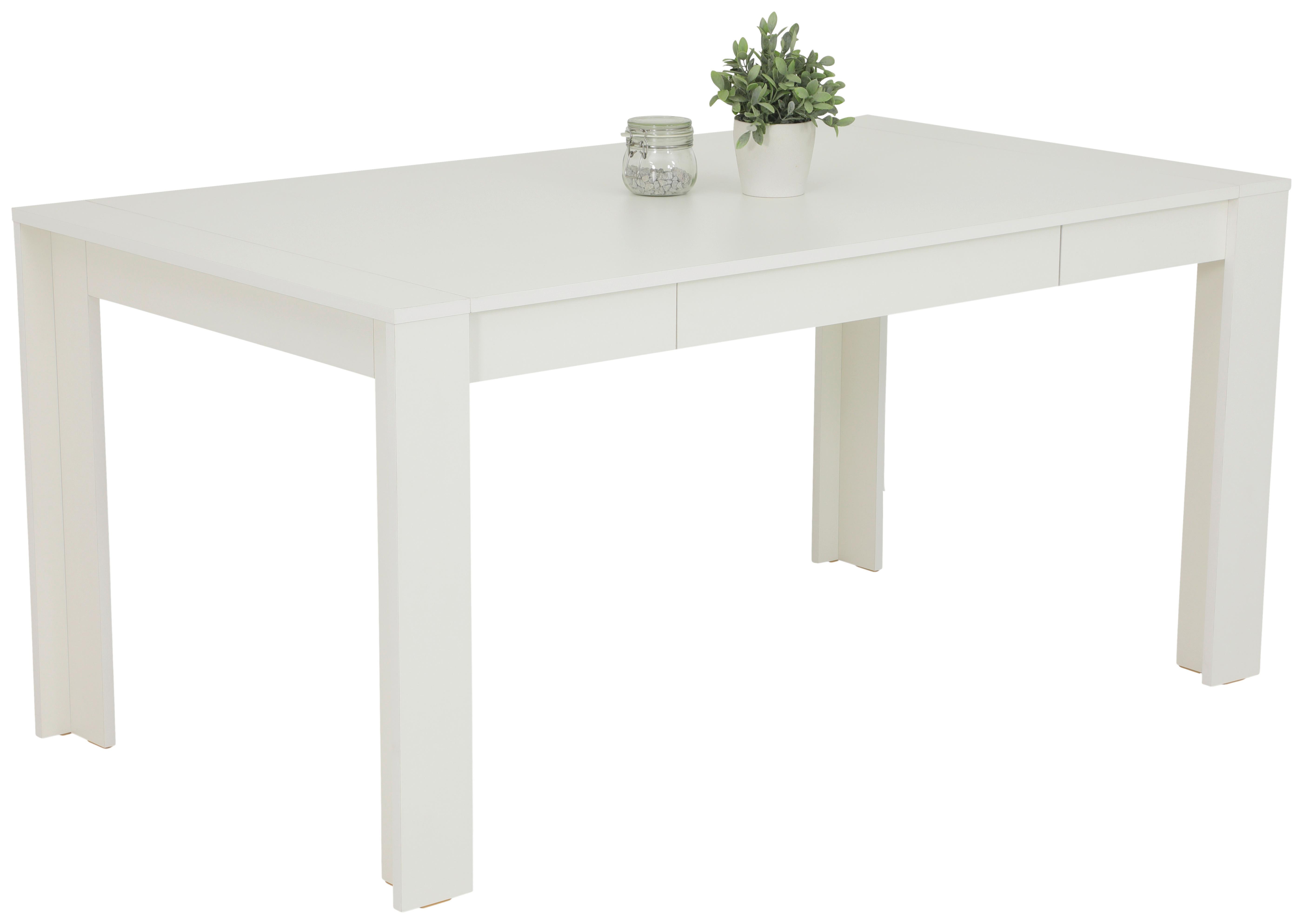 Jedilna Miza Viola, Bela, 160 X 90 Cm, Predal - barve hrasta/bela, Basics, leseni material (160/90/76cm) - Mömax
