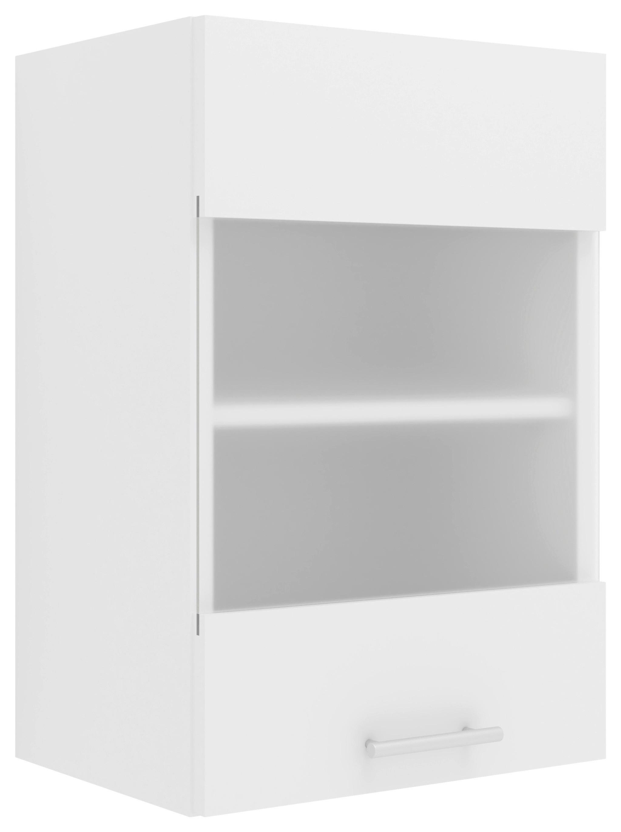 Kuhinjska Zgornja Omarica Esilo, Bela - bela/barve aluminija, Konvencionalno, kovina/steklo (40/60/31cm) - MID.YOU