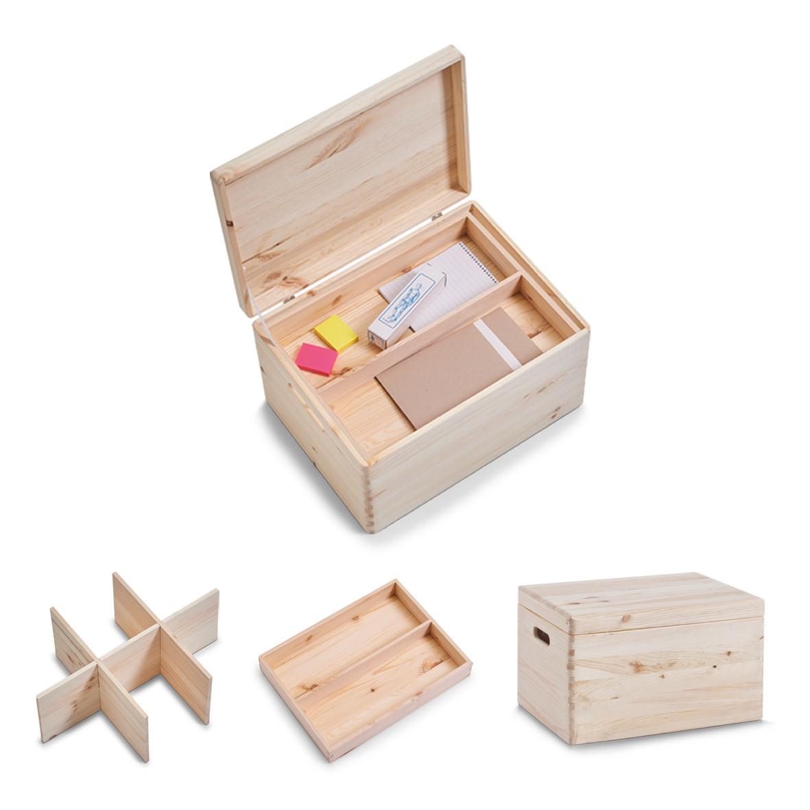 Organizer Allzweckkisten Naturfarben - Naturfarben, Basics, Holz (40/30/24cm) - Zeller Present