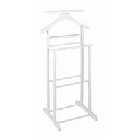 CICHY SŁUGA FUNNY - biały, Basics, drewno (47/102/36cm)