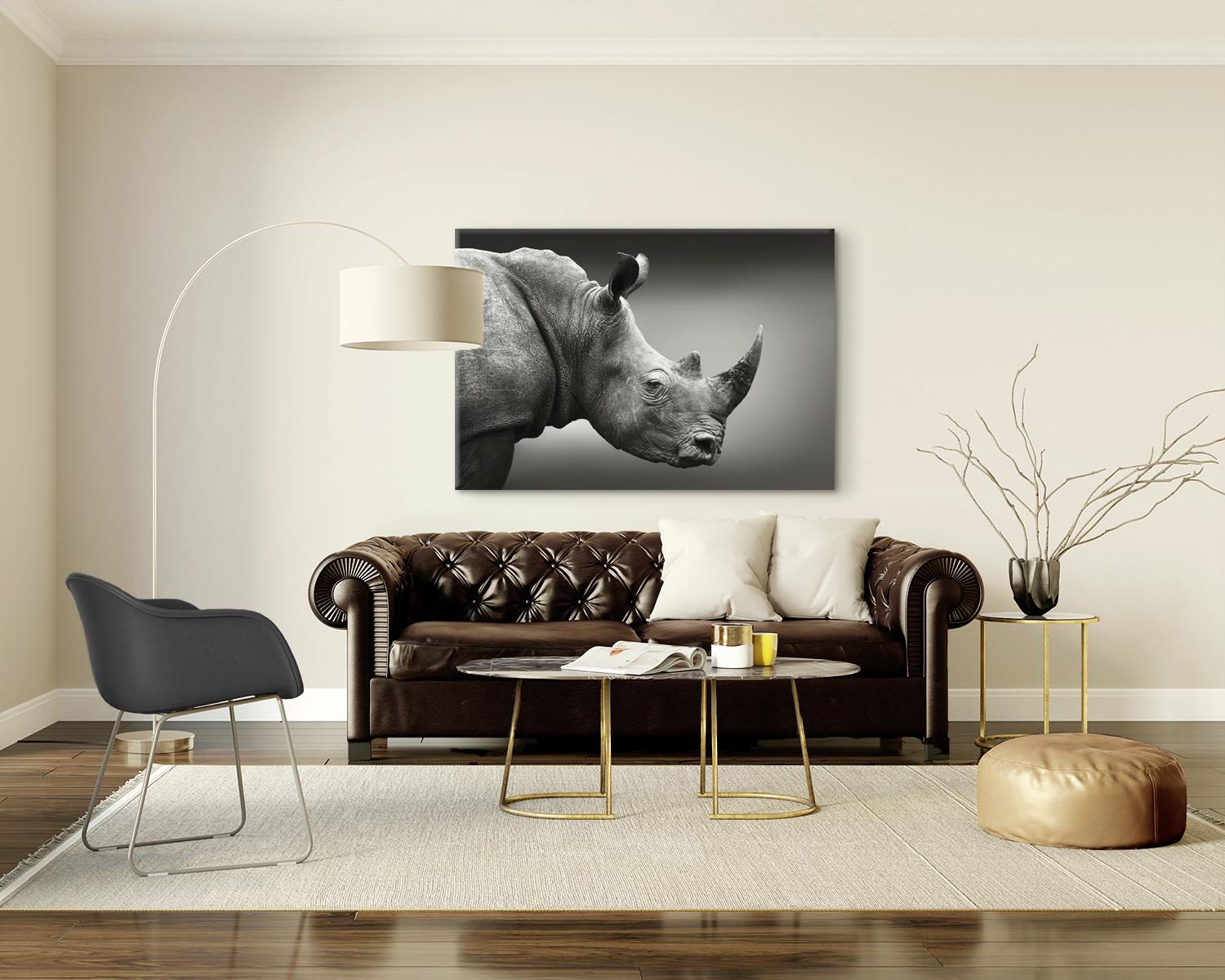 Glasbild Vetro ca. 70x100cm - Schwarz/Weiß, Glas/Papier (100/70cm) - Modern Living