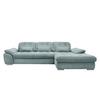 Ecksofa Rigatti mit Bettkasten ca. 314x184 cm Mint - Blau/Chromfarben, MODERN, Textil/Metall (314/184cm) - Livetastic