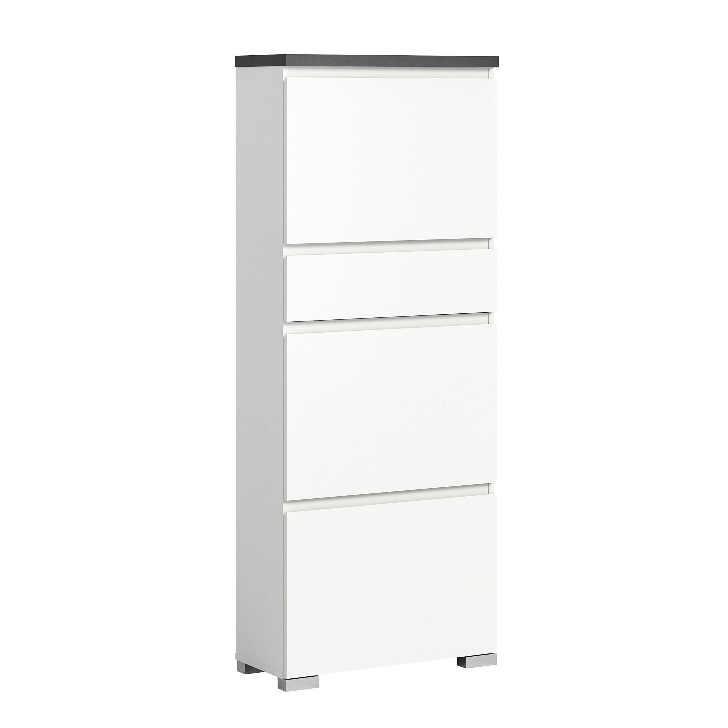 Omara za čevlje Shoelove, bela, siva - siva/bela, Moderno (60/152/27cm) - Mömax