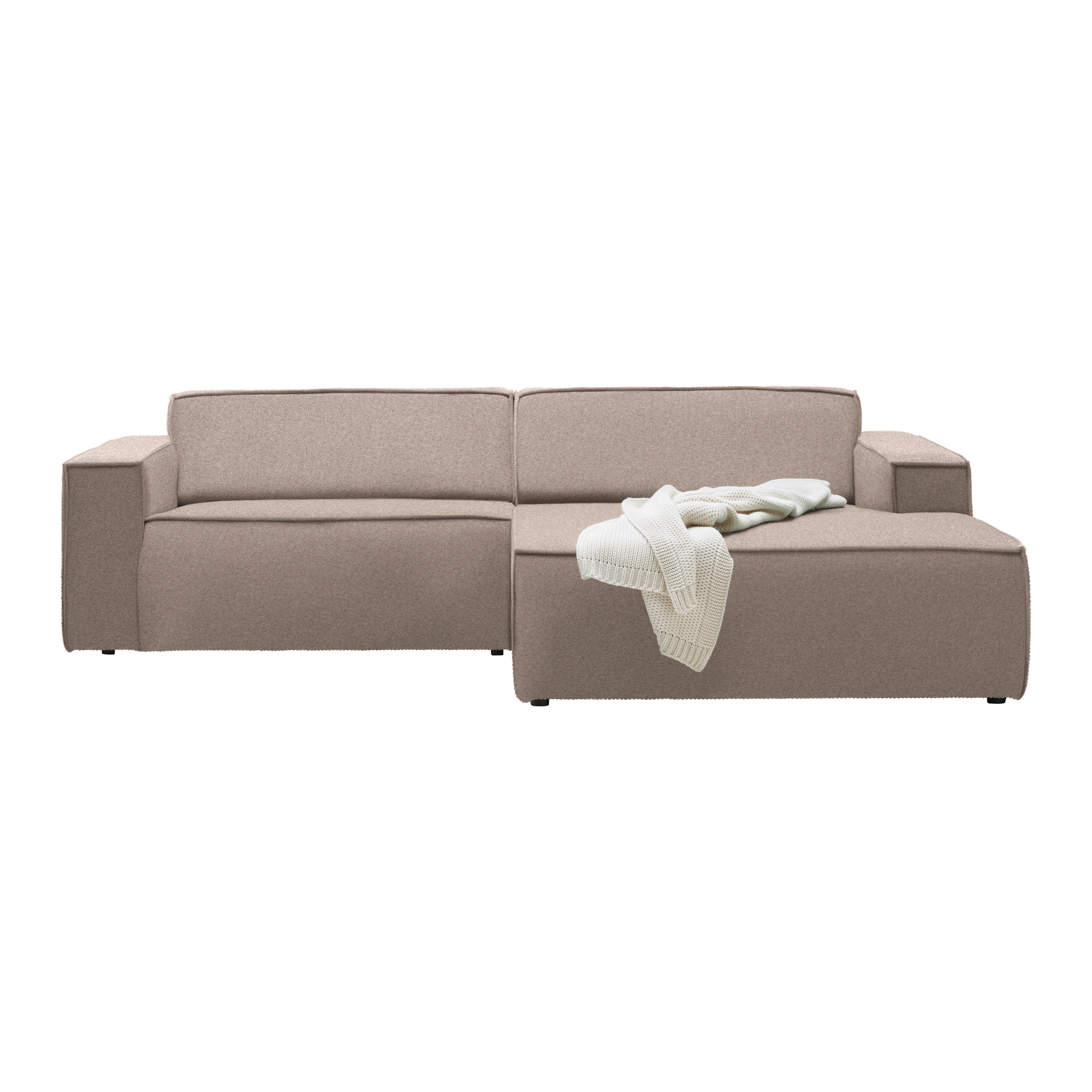 Wohnlandschaft Loft Cappuccino - Schwarz/Grau, MODERN, Kunststoff/Textil (265/75/172cm) - Mömax