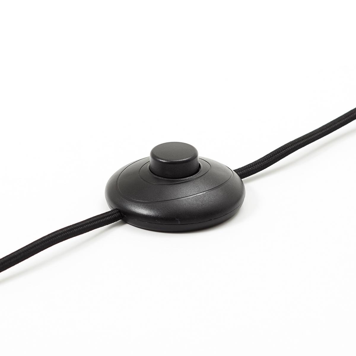 Stehleuchte Waterlilly Schwarz max. 60 Watt - Schwarz/Naturfarben, Natur, Naturmaterialien/Textil (35/160cm) - Brilliant