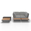 LOUNGEGARNITUUR SABRINA - Natuurlijke kleuren/Donkergrijs, Modern, Kunststof/Textiel (323/79/253cm) - Bessagi Garden