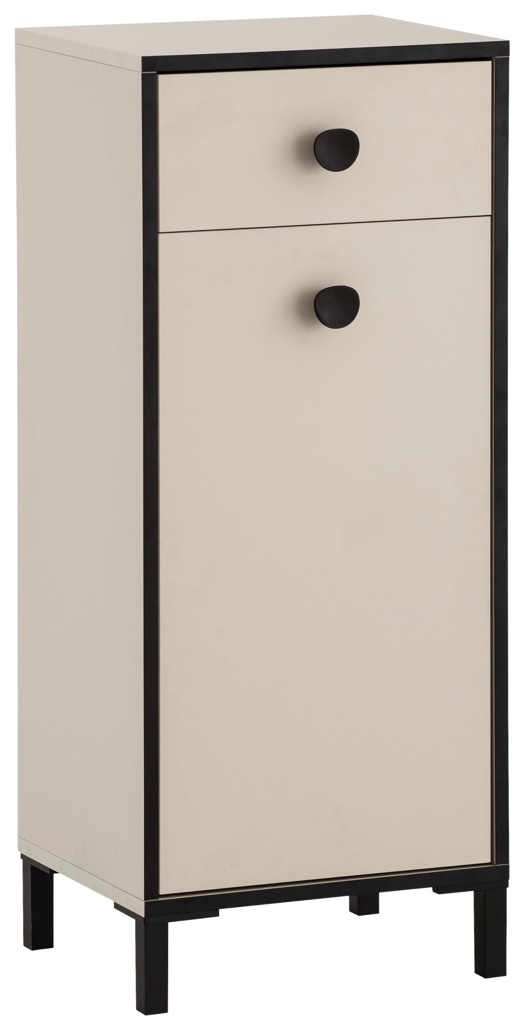 Midischrank Edda Creme/Beige - Beige/Creme, MODERN, Holzwerkstoff/Metall (40,3/96,4/33,0cm) - MID.YOU