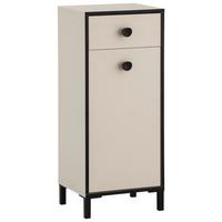 Midischrank Edda Creme/Beige - Beige/Creme, MODERN, Holzwerkstoff/Metall (40,3/96,4/33,0cm) - MID.YOU