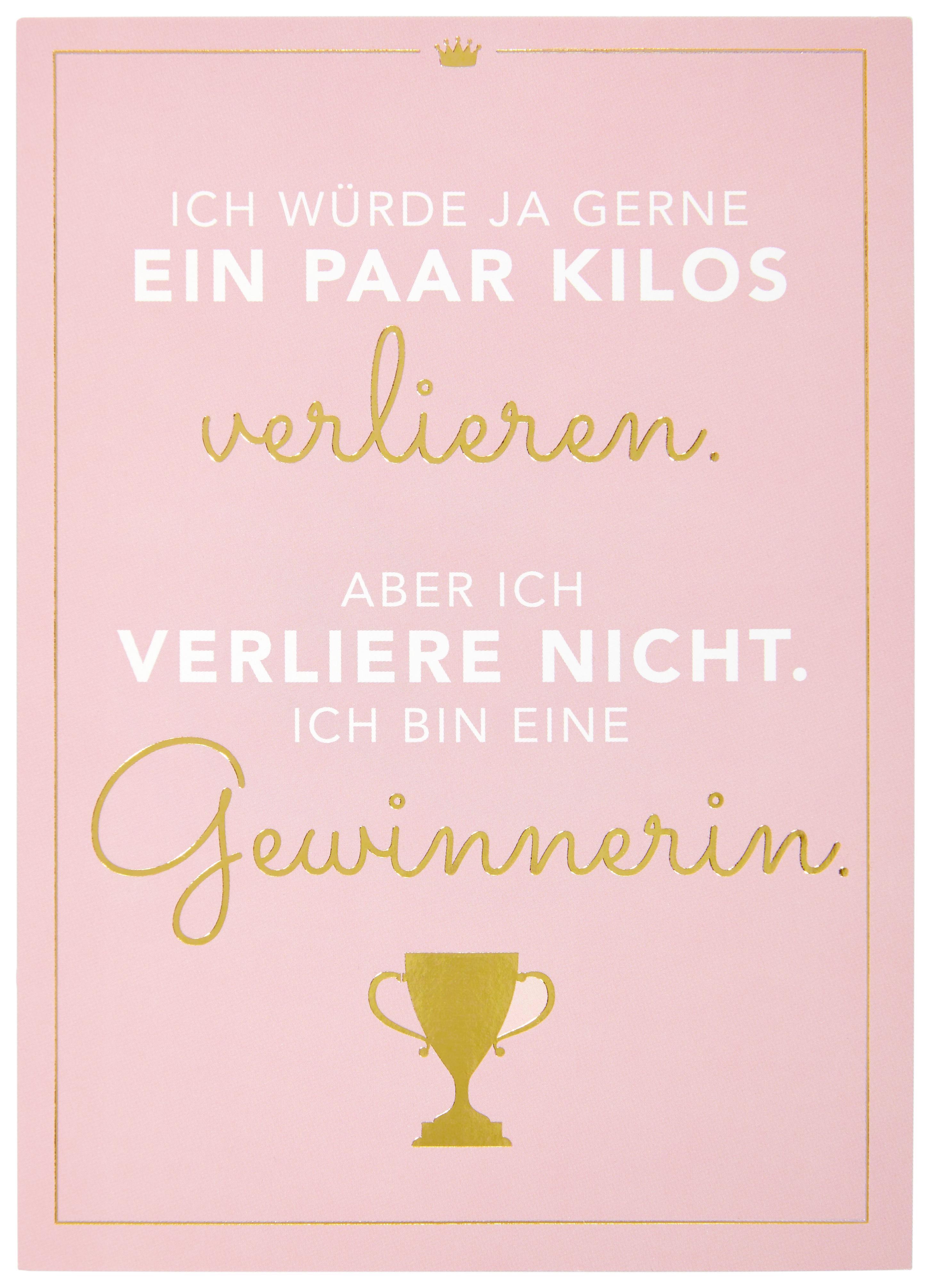 Postkarte Vollzeitprinzessin in Rosa - Goldfarben/Rosa, Papier (10,5/14,8cm) - Vollzeitprinzessin