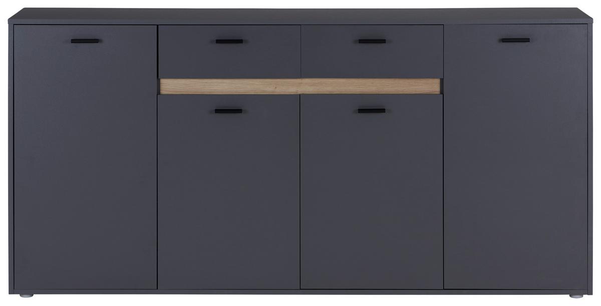 Comodă SLOT 4T - gri închis, Modern, material pe bază de lemn (183,4/90/40cm) - Modern Living